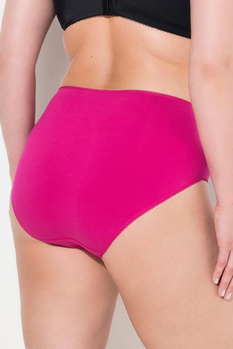 Immagine prodotto Ulla Popken Slip midi in confezione da cinque con orli con pizzo (46, 48, Confezione da 5 pezzi)