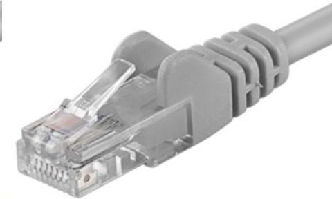 Actual product image PremiumCord Patch cable UTP Cat6 10cm seda, 0.1 m, Cat6, U/UTP (UTP), RJ-45, RJ-45 (U/UTP, CAT6, 0.10 m)
