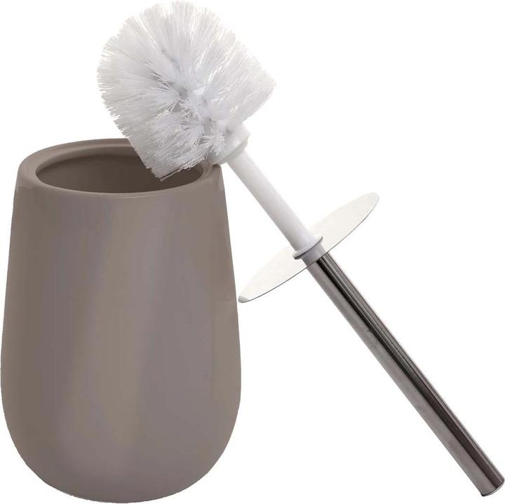 Produktbild Swisshandel24 5-teiliges Badset, WC-Garnitur Badezimmerset Badaccessoires, Keramik - grau - 65117