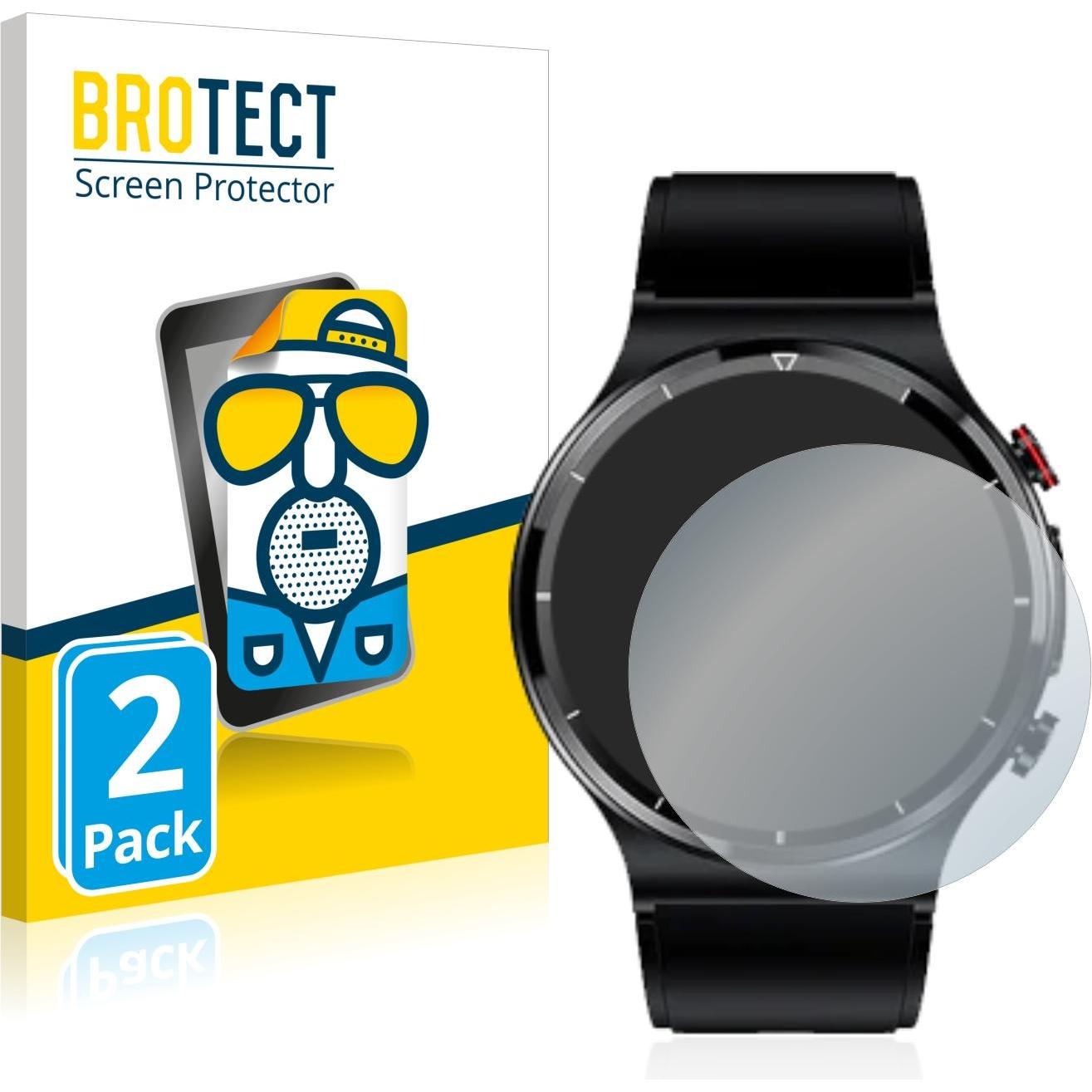 BROTECT Entspiegelungs-Schutzfolie Displayschutz Matt, Smartwatch Schutzfolie, Schwarz