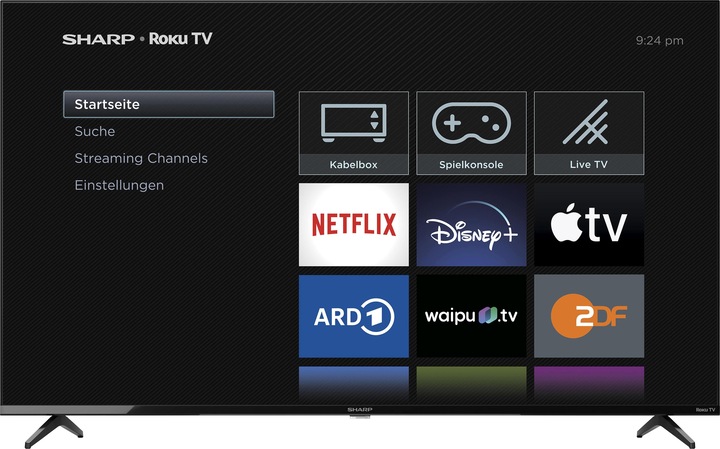 Produktbild Sharp 50GJ4225E 50" UHD Roku Smart TV schwarz (50", LED, 4K)