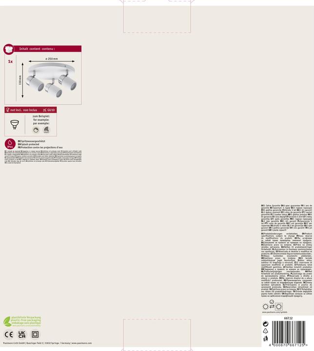Actual product image Paulmann Bathroom light Zyli (GU10)