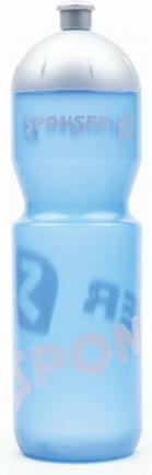Actual product image Sponser net blue transparent / silver 750 ml (new) water bottle (0.75 l)