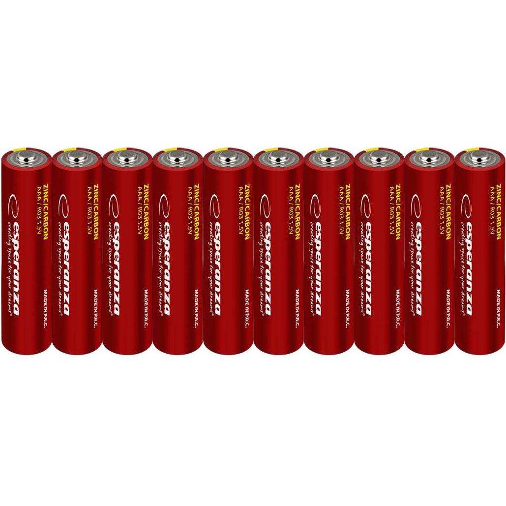 Esperanza AAA Zinkartikel 10pcs/Paket (10 pz., AAA), Batterie + pile