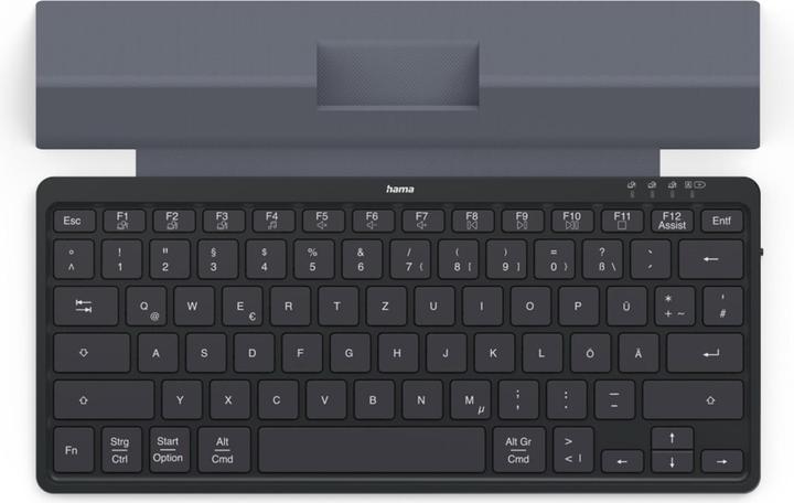 Actual product image Hama Multi-device keyboard Travel 600, cover, Bluetooth®, small, SW, QWERTZ DE (00125138) (DE, Wireless)