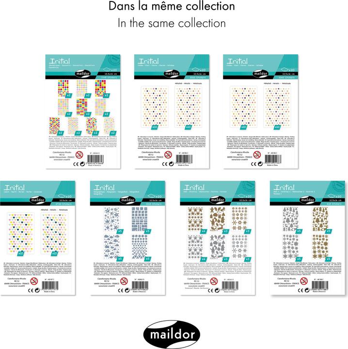 Image du produit My Mandarine Initial, Mini coeurs métal-pastel, Sach 20 pl 10,5x16cm -