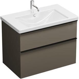 burgbad, Badmöbelset, Eqio Keramik-Waschtisch inklusive Waschtischunterschrank, Breite 830 mm