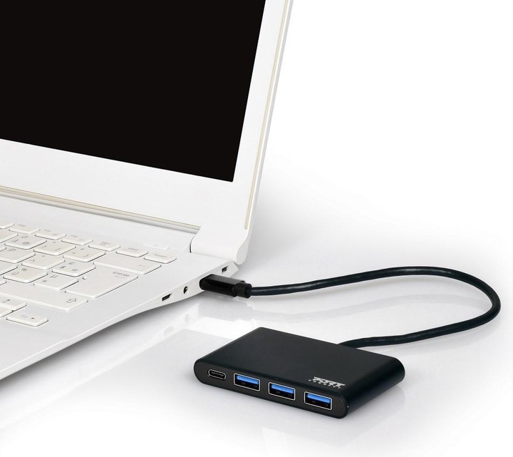 Actual product image Port Designs USB-C hub (USB-C, 3 Ports)