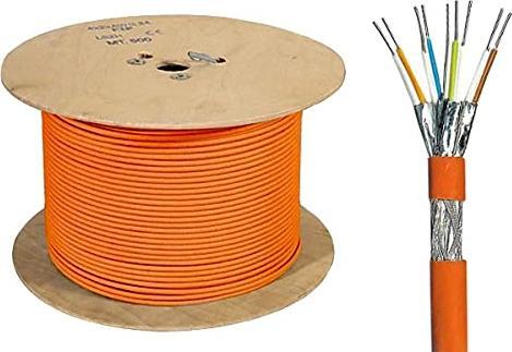 Produktbild Dinic Cat.7 Netzwerk-Installationskabel, PiMF, 500m 100Ohm, 10GB, AWG 23, 1000 MHz, FRNC-B, orange (UTP, 500 m)