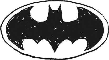 Immagine prodotto Batman logo Fun Sketch stampato (30 x 30 cm)