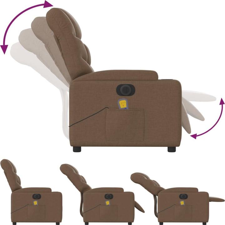 Actual product image vidaXL Massage chair electric fabric