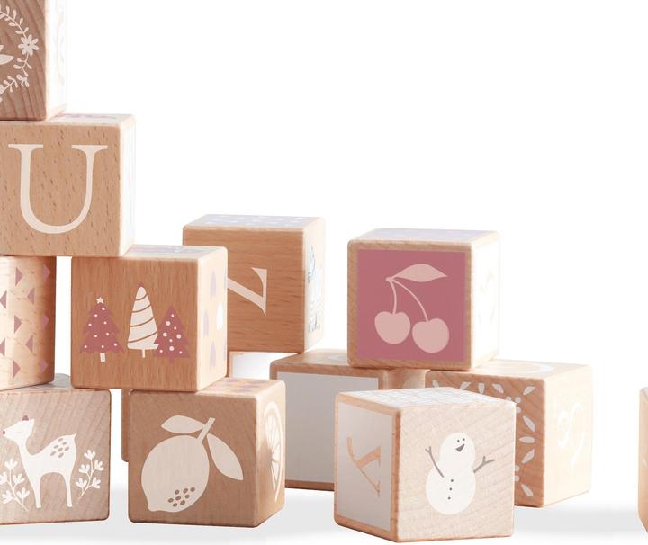 Produktbild Classic World Puzzle aus hölzernen Pastellblöcken. Lernen, Buchstabenmuster zu zählen. 29 El.