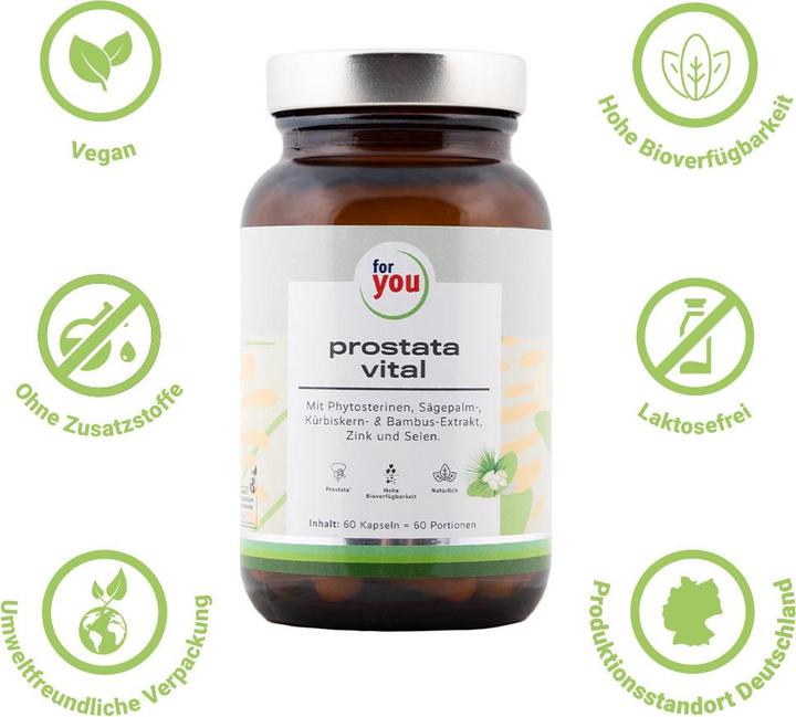 Immagine prodotto For You prostata vitale (60 Pezzo/i, Pillole, 44.50 g)