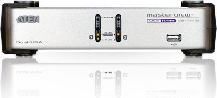 Produktbild Aten CS1742, 2-Port USB Hub KVM Switch mit VGA Dual-View