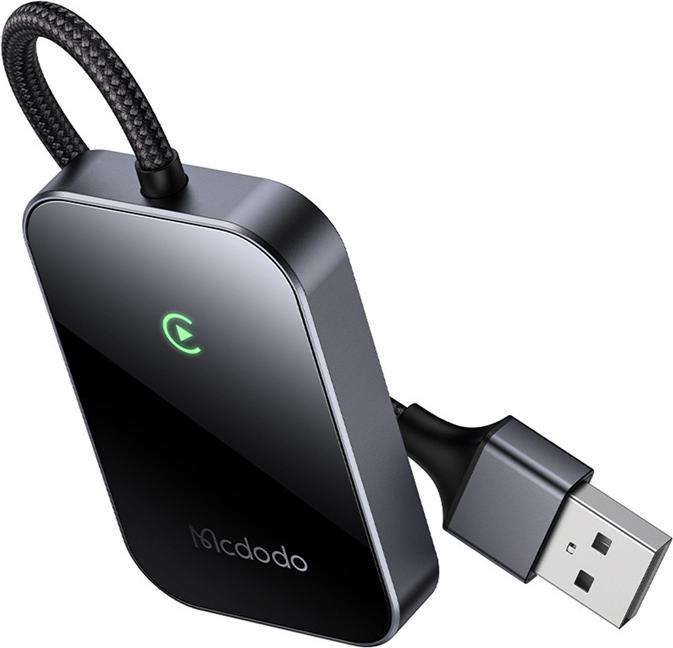 Actual product image Mcdodo CarPlay wireless adapter with USB cable CA-7210 black