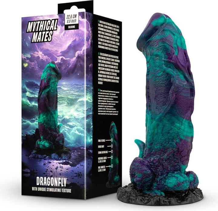 Mythical Mates Dragonfly Dildo Purple & Green