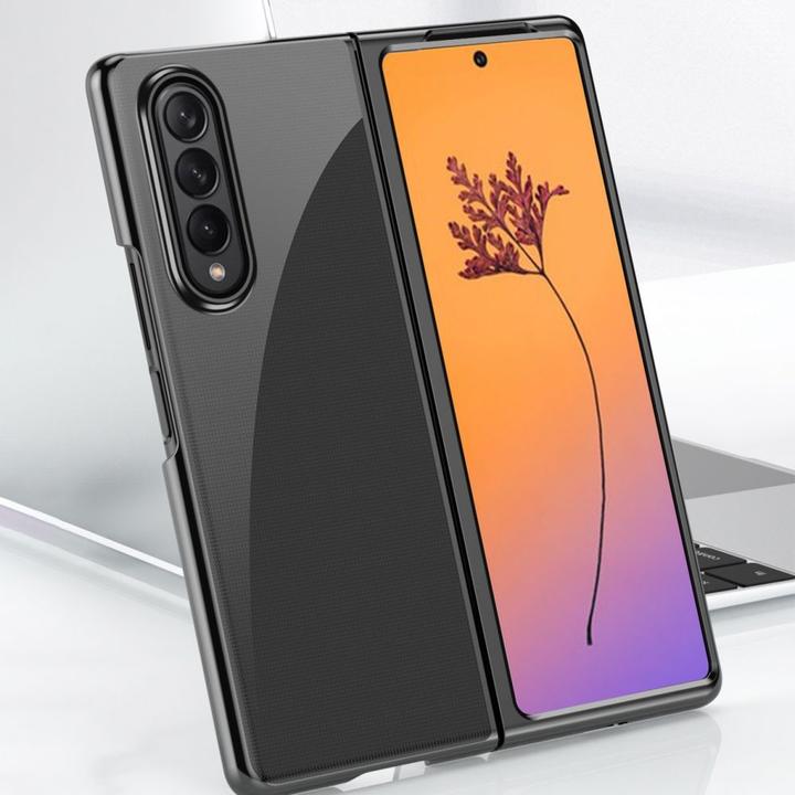 Immagine prodotto Hurtel Custodia Plating Case per Samsung Galaxy Z Fold 4 con cornice metallica blu (Samsung Galaxy Z Fold4)