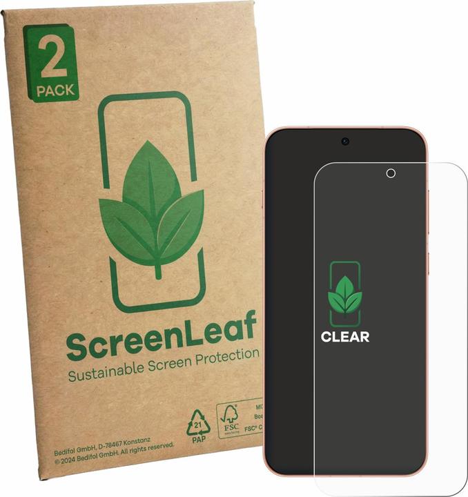Produktbild ScreenLeaf Schutzfolie für Oppo Find X9s nachhaltiger Displayschutz Display Schutz Folie Klar Transparent (2 Stk., Oppo Find X9)