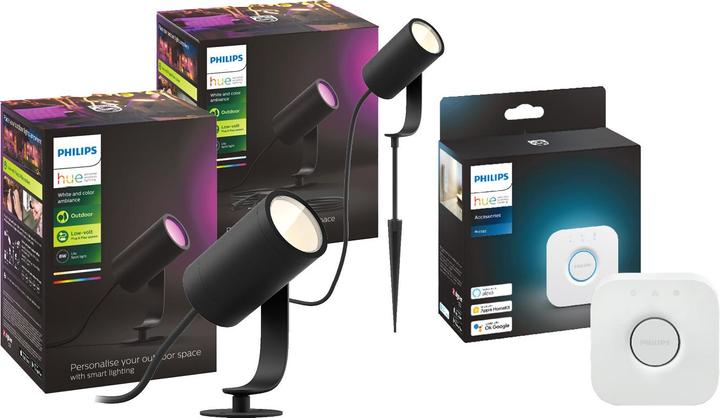 Actual product image Philips Hue White&Col. Amb.Lily Spot 1flg Base+Extended+ Bridge
