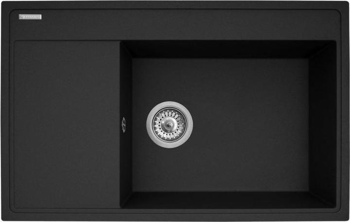 Pyramis Zestaw - Zlewozmywak CAMEA (79x50) 1B 1D R + Bateria IDEA Black Edition - 070168502BE - Volc (50 cm, 79 cm)