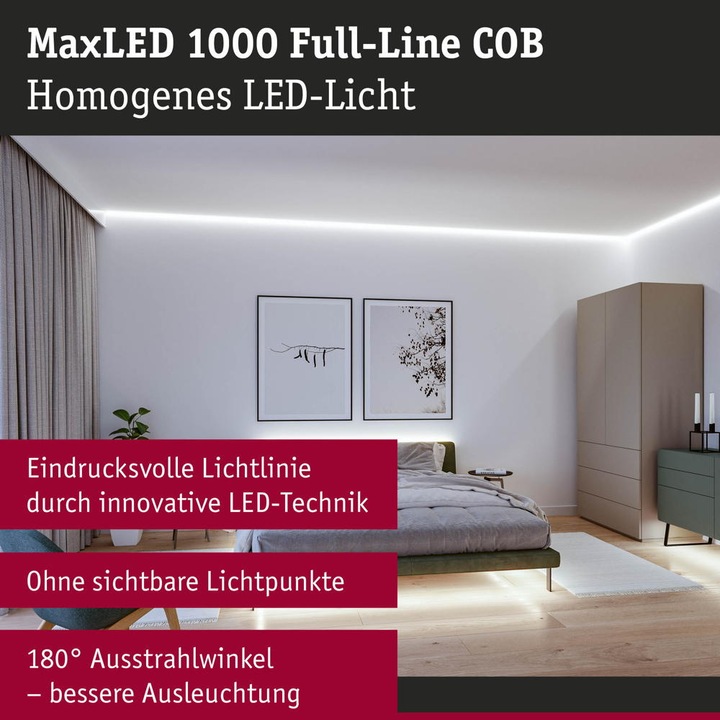 Immagine prodotto Paulmann MaxLED 1000 a riga intera COB a strisce (Luce del giorno, 250 cm, Interno)