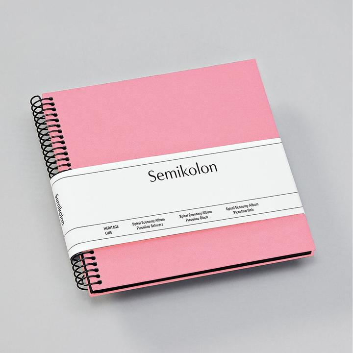 Image du produit Semikolon Album photo 17 x 17 cm rose, 20 pages noires (10 x 15 cm, 9 x 13 cm)