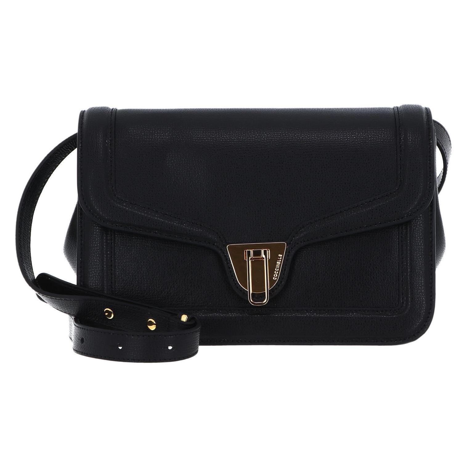 Coccinelle, Damen, Handtasche, Marvin Twist Textured Handbag, Schwarz