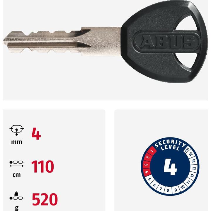 Produktbild Abus Steel-O-Chain 4804K (110 cm)