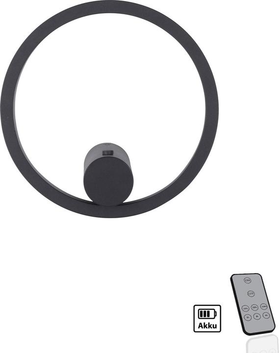 Produktbild Just Light LED-Akku Wandleuchte 18280-13, 6W, 660lm, 3000K, anthrazit (660 lm)