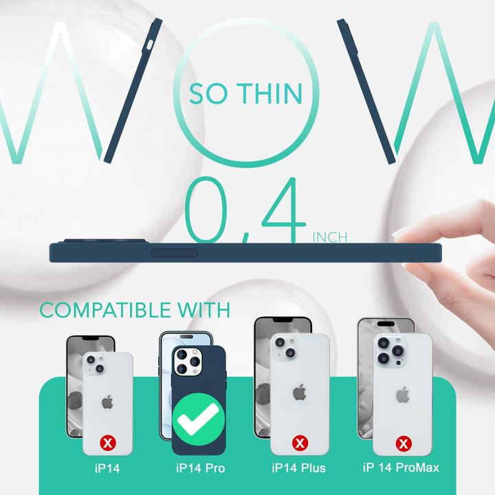 Produktbild Nalia Liquid Silikon Hülle mit MagSafe Funktion & 2x Display Schutzglas (Apple iPhone 14 Pro)