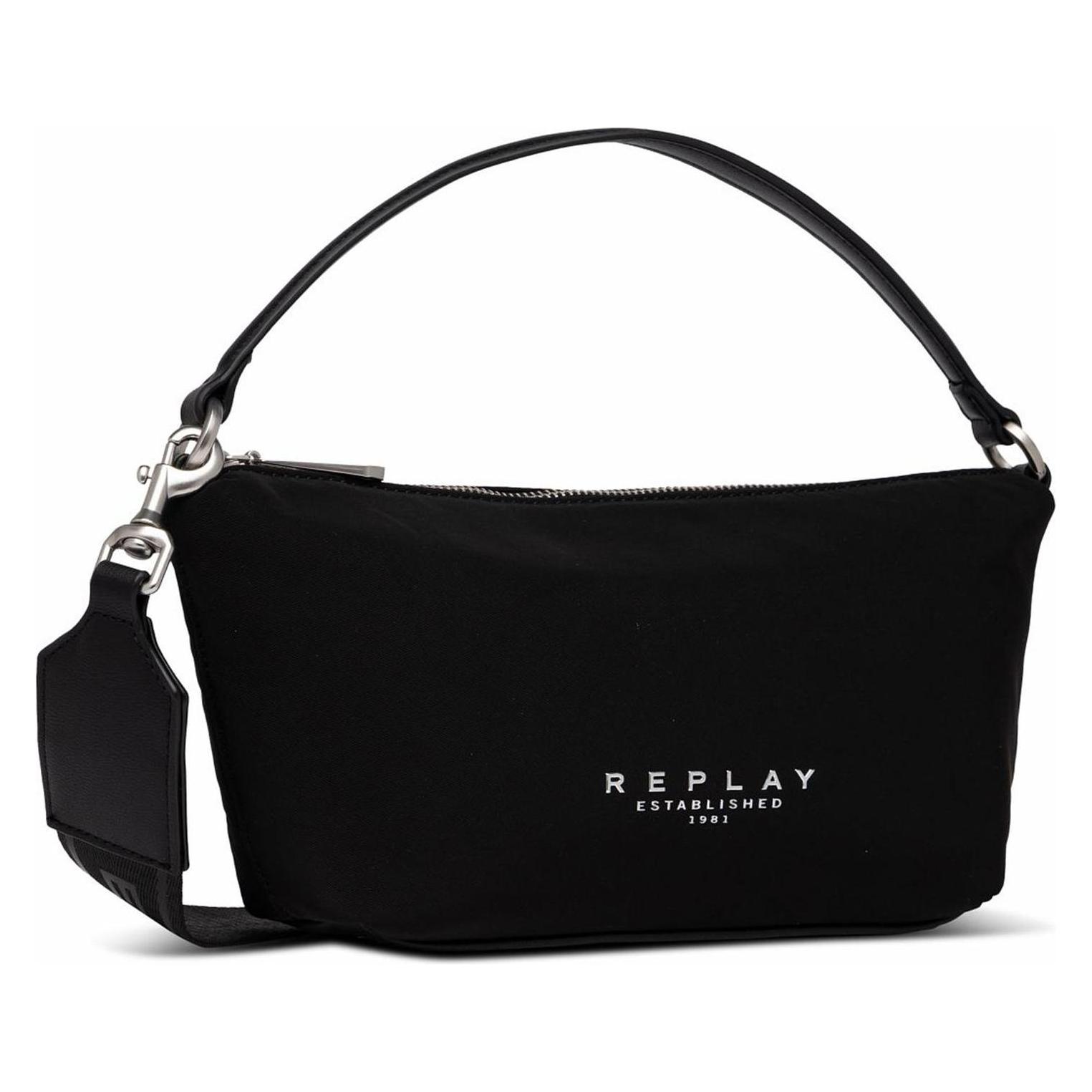 Replay, Damen, Handtasche, Shoulder Bag, Schwarz