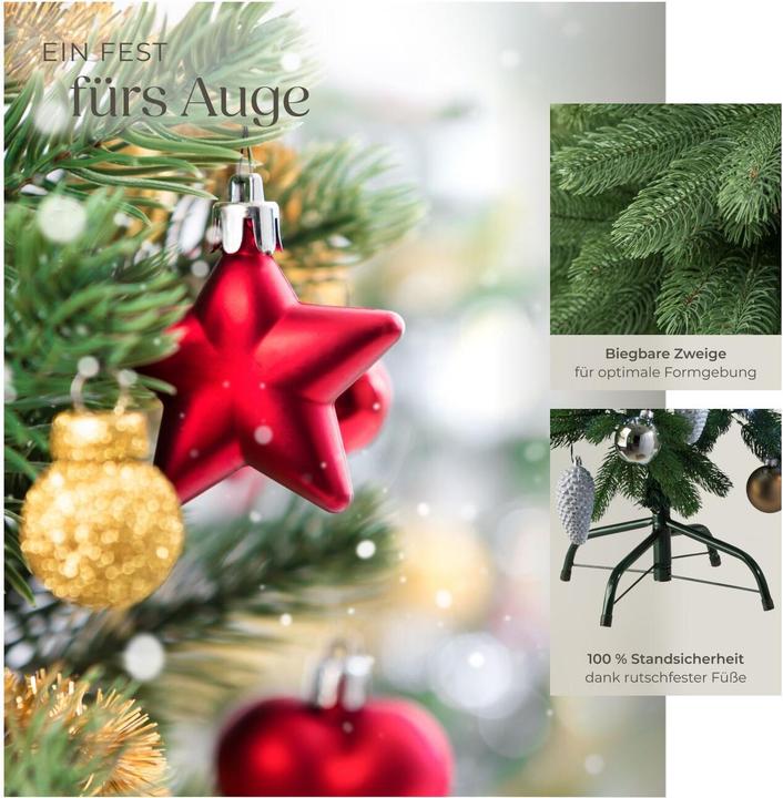 Produktbild tectake Künstlicher Weihnachtsbaum (140 cm)