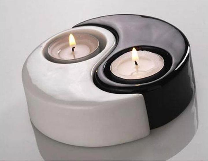 02985/40 S - Yin-Yang Theelichtje