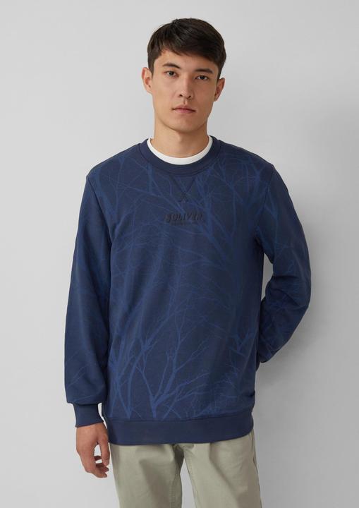Produktbild s.Oliver Sweatshirt Leichtes Sweatshirt mit All-over-Print und Logo (S)