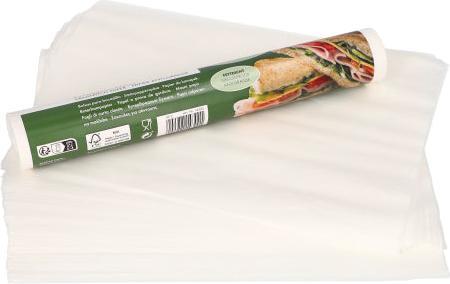 Produktbild Papstar Butterbrotpapier, (B)250 x (L)300 mm, weiá (100 x)