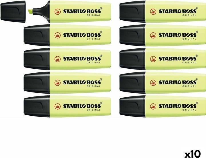 Image du produit STABILO Highlighter Boss Original (Jaune-vert, 5 mm, 10 x)
