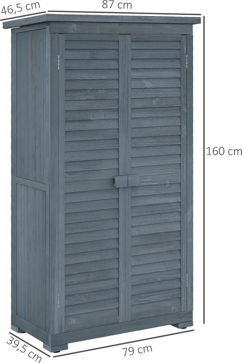 Produktbild Outsunny Gartenschrank mit Lamellentüren