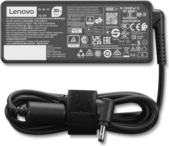 Actual product image Lenovo 65W AC Adapter Round Tip - ThinkPad (65 W)