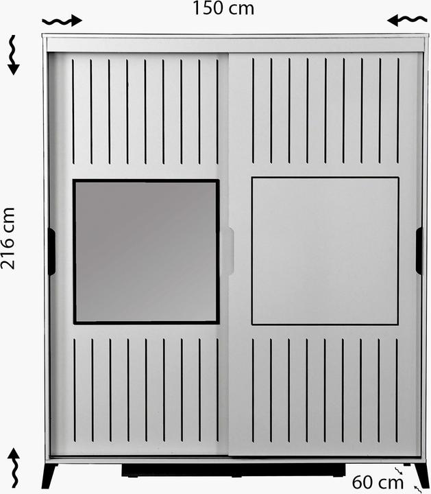 Actual product image Hanah Home Aydin (150 x 60 x 216 cm)