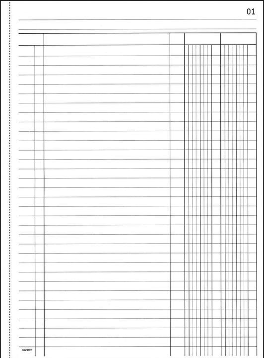 Produktbild Favorit Durchschreibebuch Kolonnen mit Selbstdurchschreibepapier (100 x)