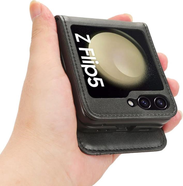 Actual product image Cover-Discount Galaxy Z Flip5 - Case Cover with card slots black (Samsung Galaxy Z Flip5)