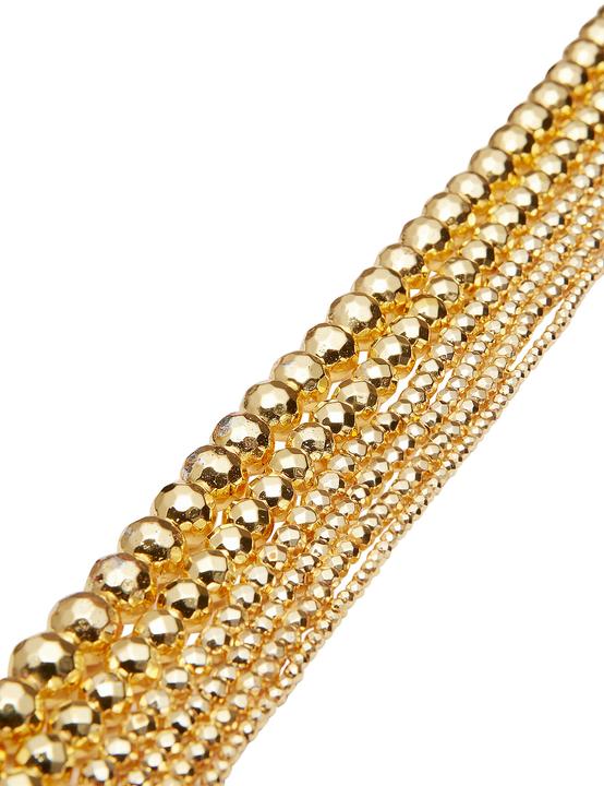 Image du produit Leyda Fil d'hématite jaune or facetté