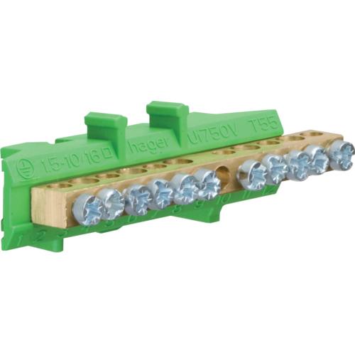 Hager, Schraubstock + Zwinge, KM11E - Grün - Gelb - Messing - 5 mm (11 mm)