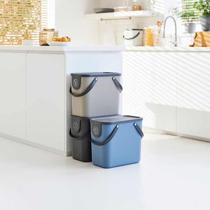 Image du produit Rotho Recycling Müllsystem 25 l ALBULA - Horizontblau (25 l)