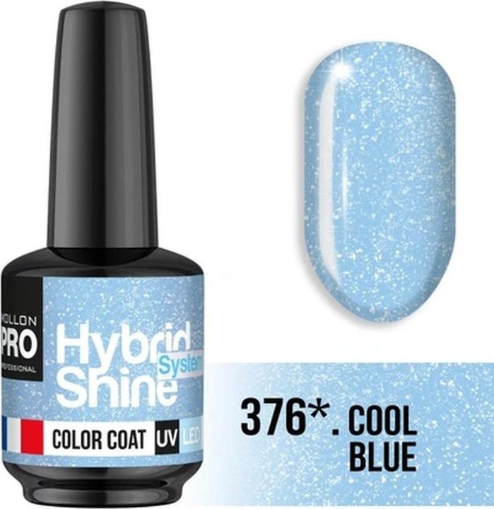 Immagine prodotto Mollon Pro Mol Hss 376 Cool Blue - Semi-Permanent Hybrid Shine Nail Polish (Blu freddo)