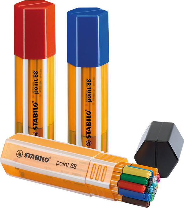 Immagine prodotto STABILO punto 88 Fineliner (Multicolore, 20 x)