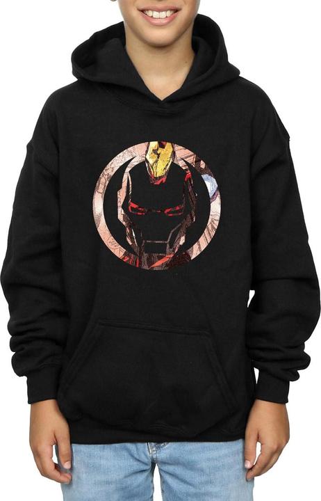 Image du produit - Sweat à capuche IRON MAN MONTAGE SYMBOL - Garçon (152, 158)