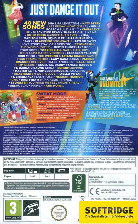 Produktbild Ubisoft Just Dance 2022 (Switch, Multilingual)
