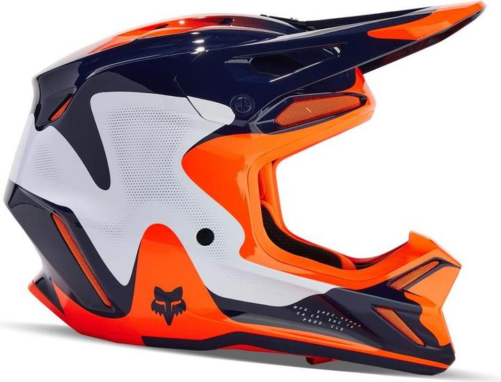 Actual product image Fox HELMET 24 V3 REVISE NVY/ORG