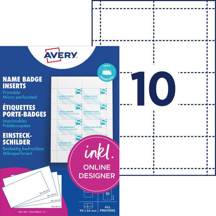 Produktbild Avery Einsteck-Namensschilder